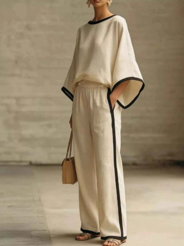 Plus size wide leg pants set — additional view 2