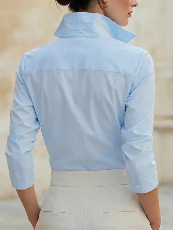 Product detail photo of Pleated Three Quarter Sleeve Shirt, Women’s Shirt, everyday style