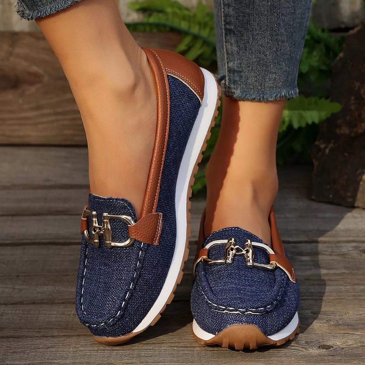 Round toe slip-on shoes — additional view 2