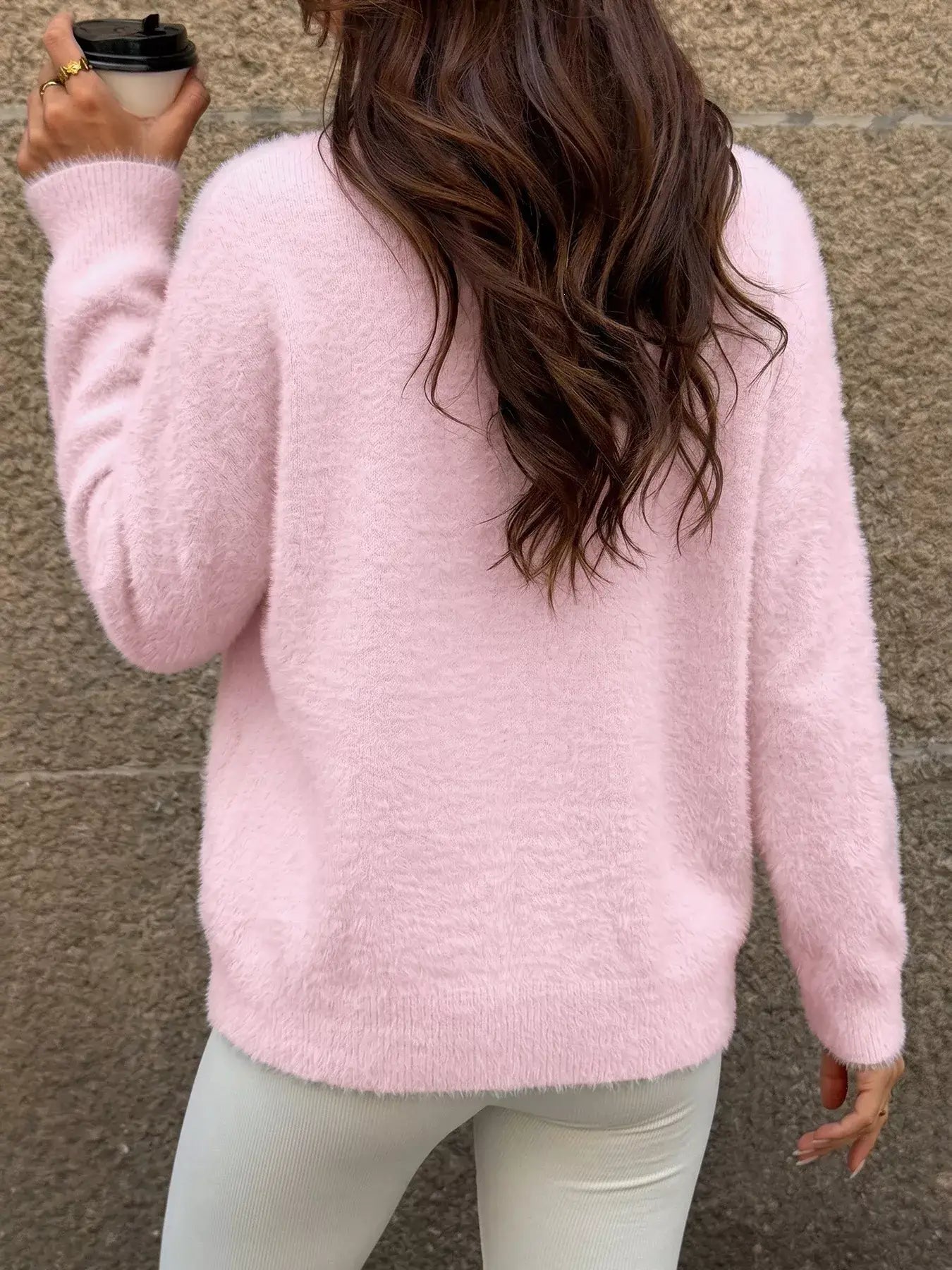 Fluffy long sleeve sweater — additional view 8