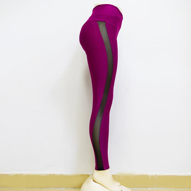 High Waist Yoga Leggings for Women - Elastic Sport Pants, close-up product view