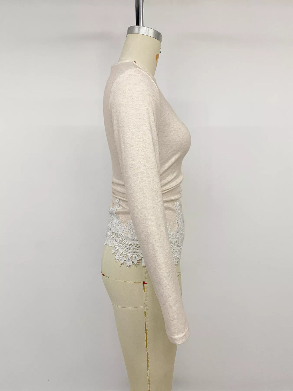 Lace Trim Long Sleeve T-Shirt view 11