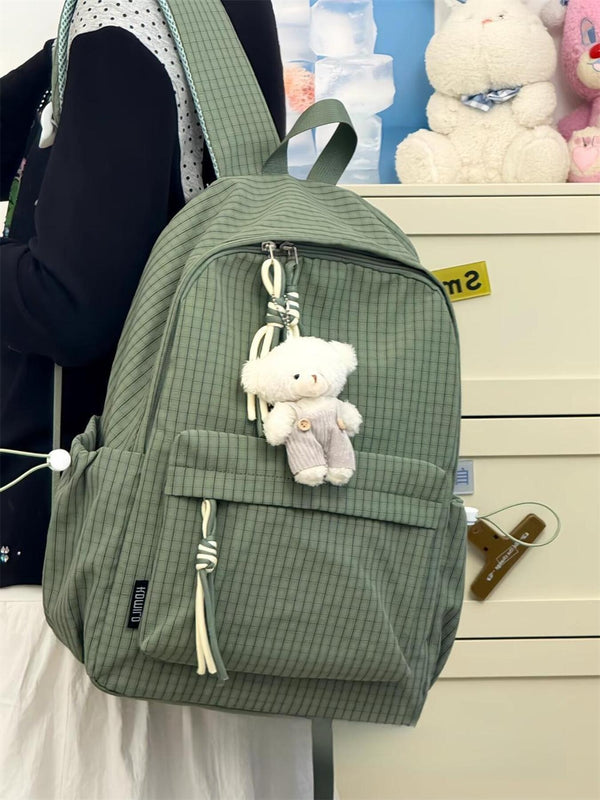 Plaid Nylon Backpack — main product image