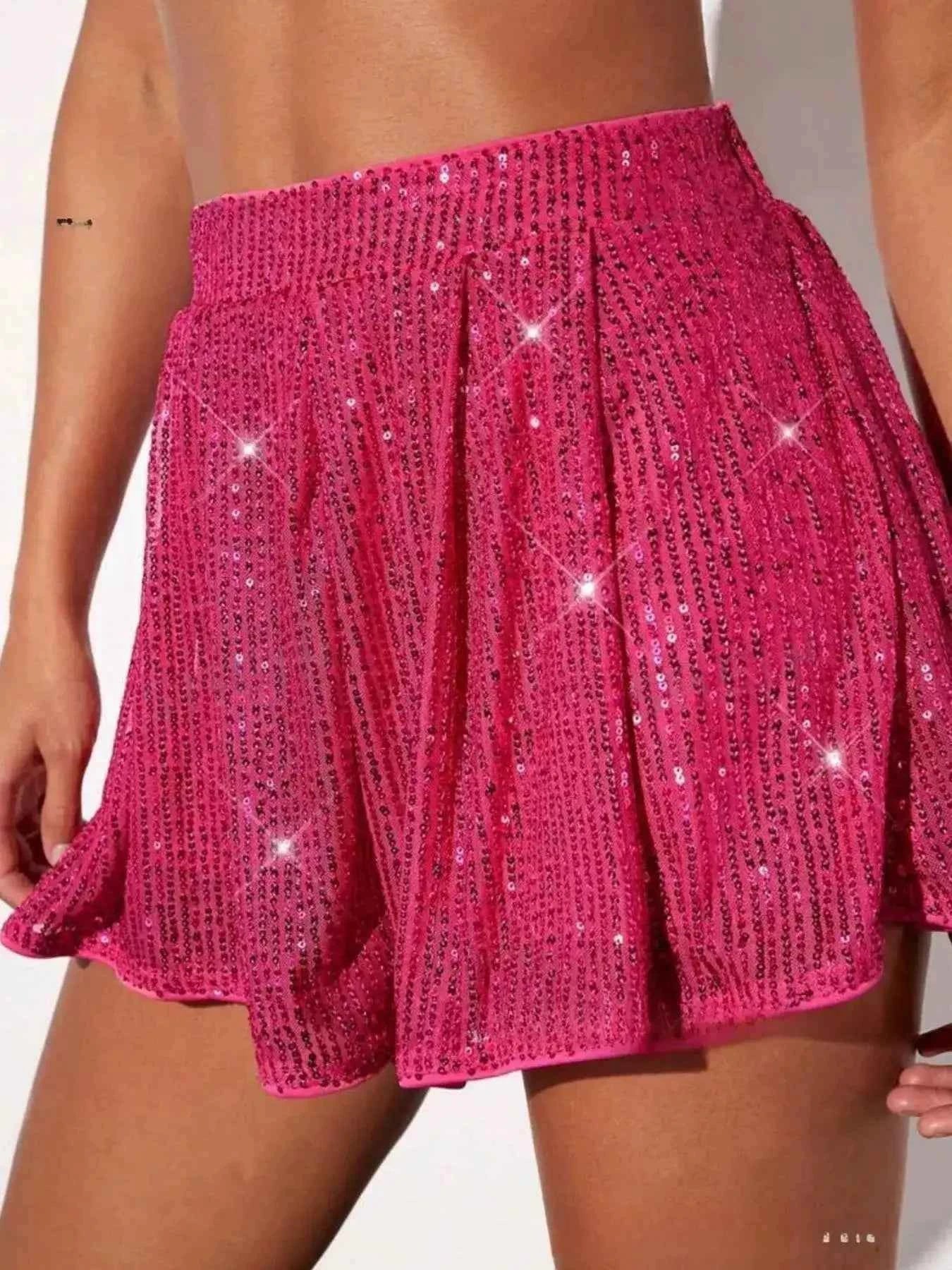 Sequin high-waist shorts — additional view 5