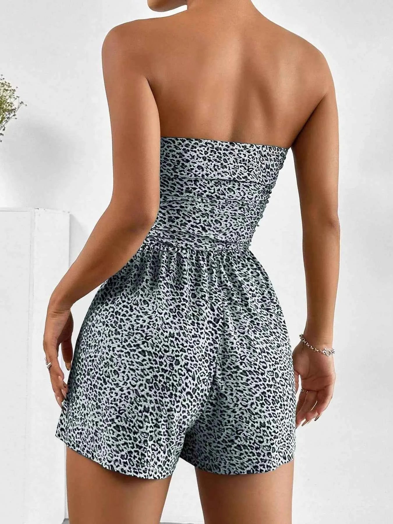 Flattering Ruched Waist Romper-Romper-Splashis-Splashis