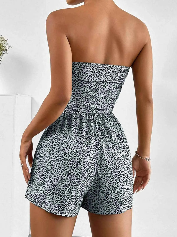 Flattering Ruched Waist Romper-Romper-Splashis-Splashis