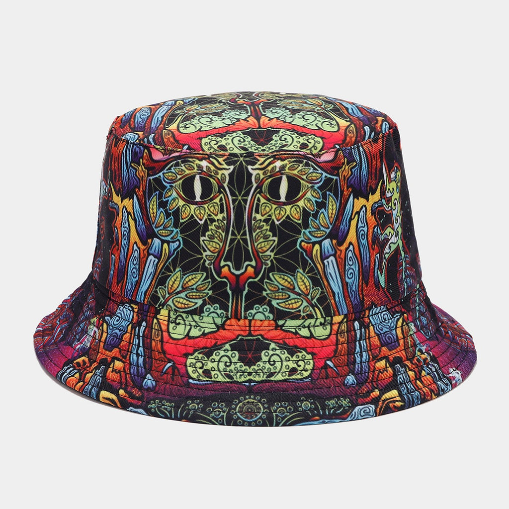 Reversible Graffiti Print Bucket Hat-Splashis, alternate view 2