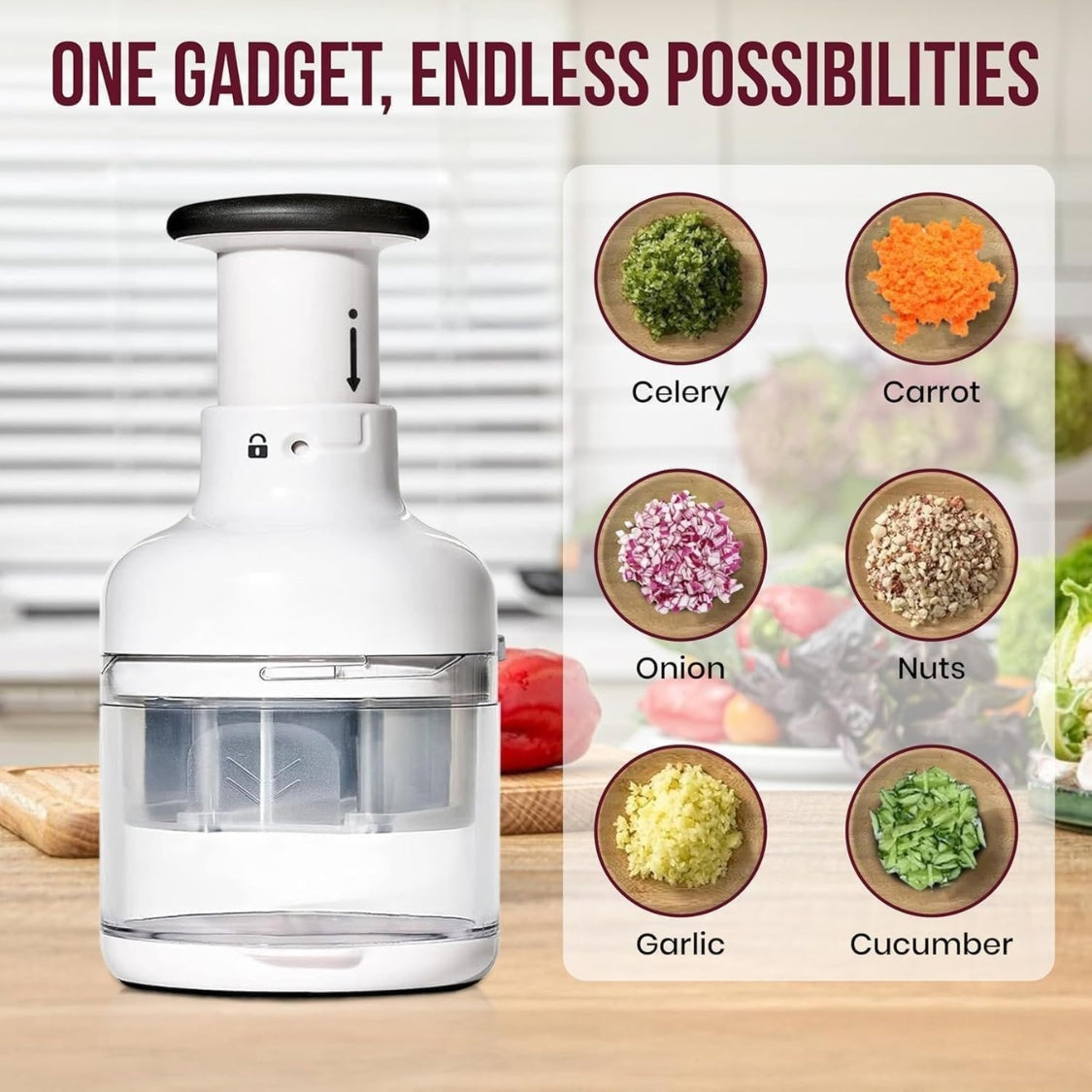 Manual Vegetable & Garlic Chopper — product image 2