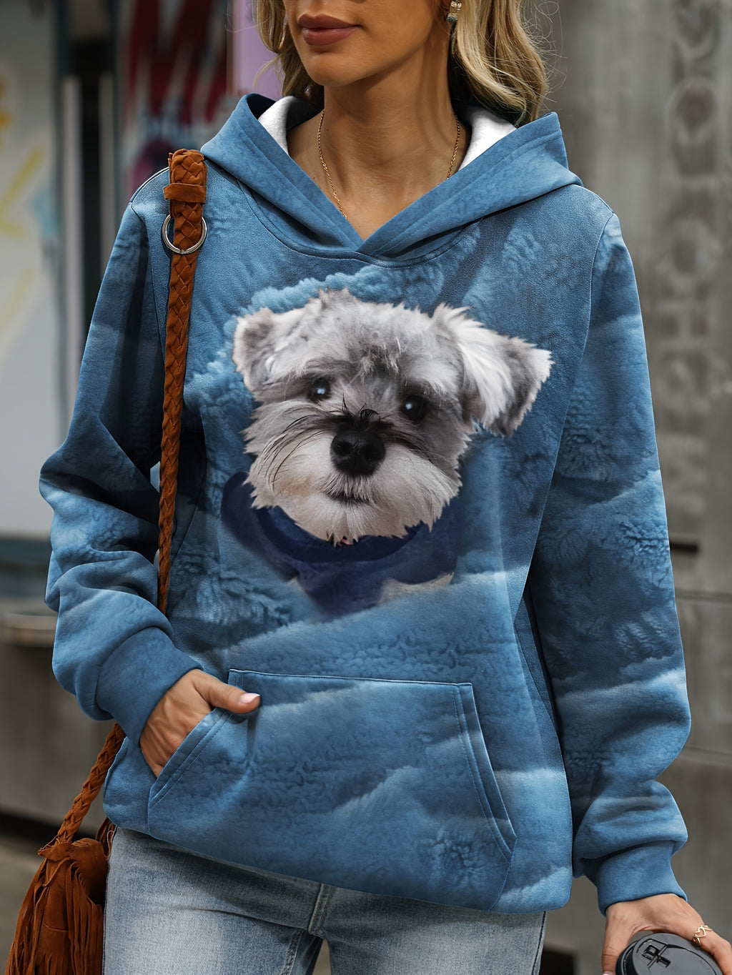 Women's 3D Print Hooded Sweatshirt-Splashis, alternate view 5