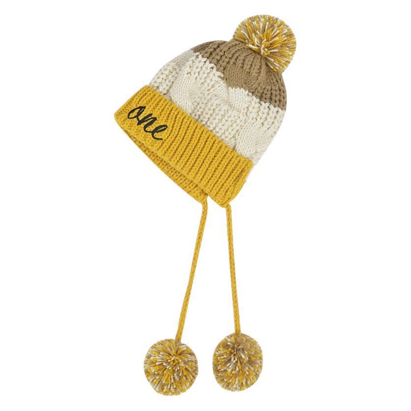 Women's Fleece Lined Pom Pom Wool Hat-Splashis, alternate view 3