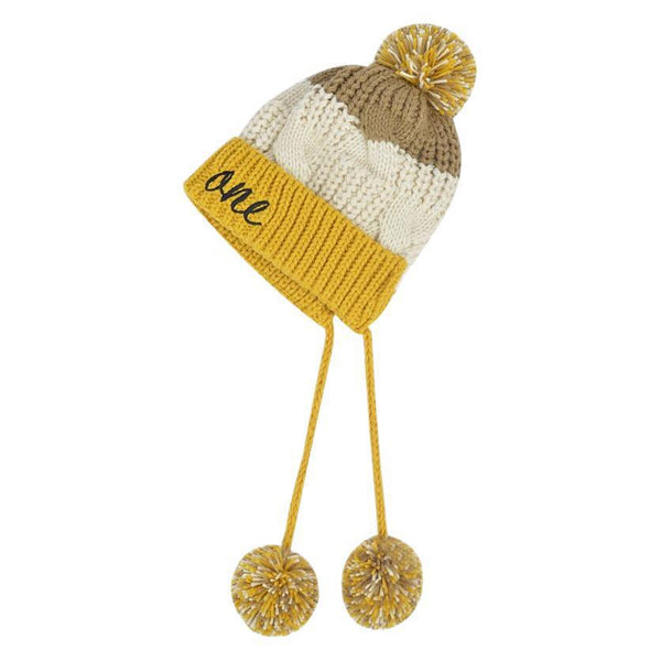 Women's Fleece Lined Pom Pom Wool Hat-Splashis, alternate view 3