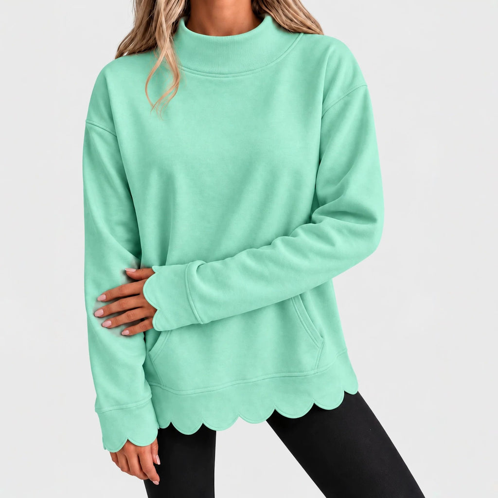 Mock neck pullover sweatshirt, image 5