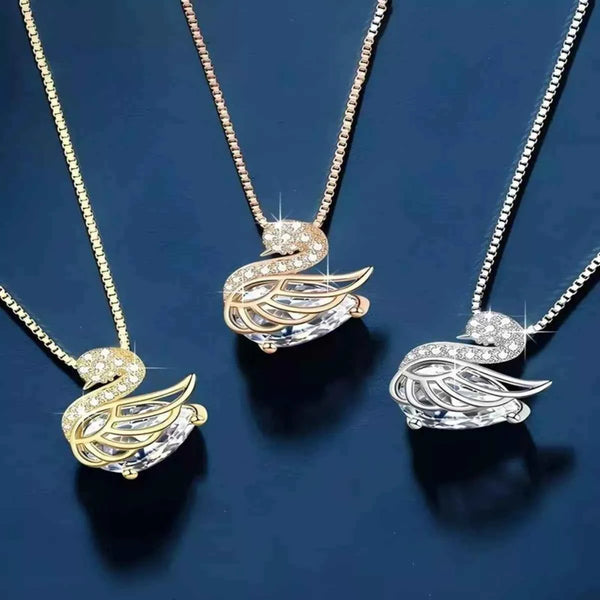 Zircon pendant necklace in silver-plated alloy — additional view 6