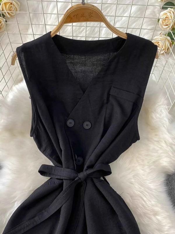 Sleeveless wide leg jumpsuit — additional view 6
