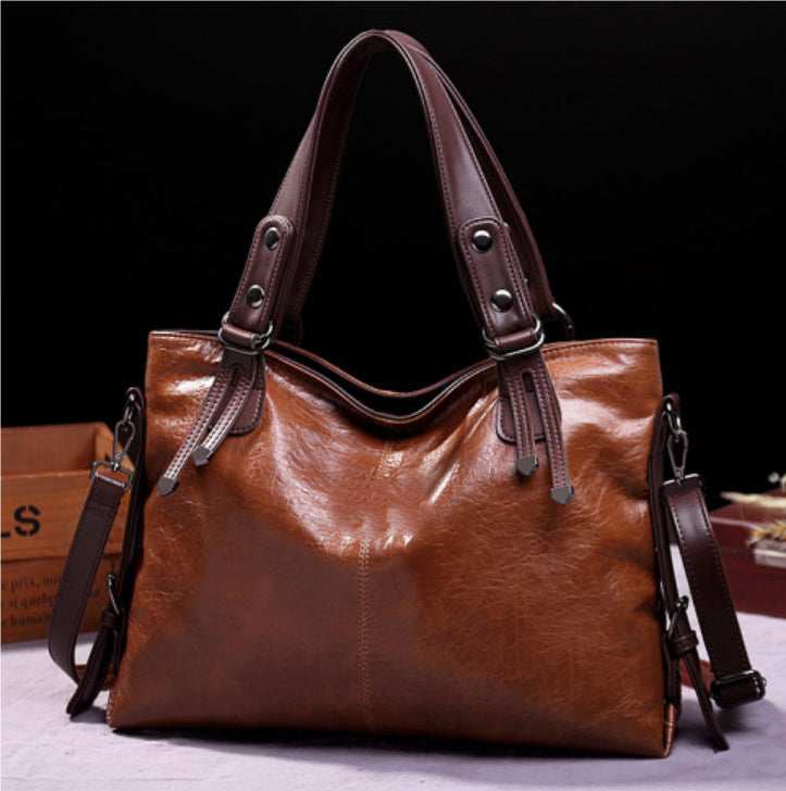 Retro Faux Leather Tote Bag for Women, product view 12
