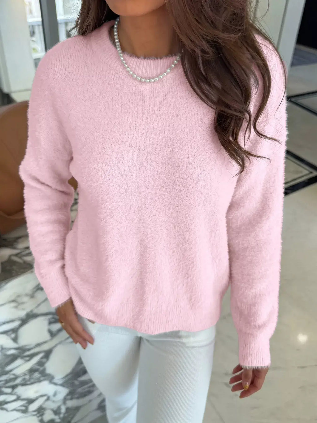 Fluffy long sleeve sweater — additional view 6