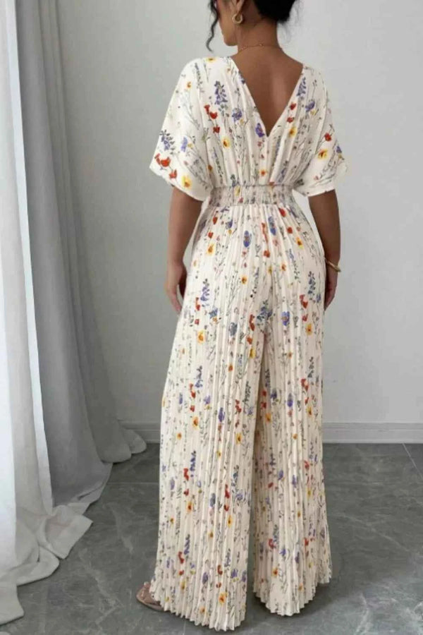 Floral print wide leg jumpsuit — additional view 2