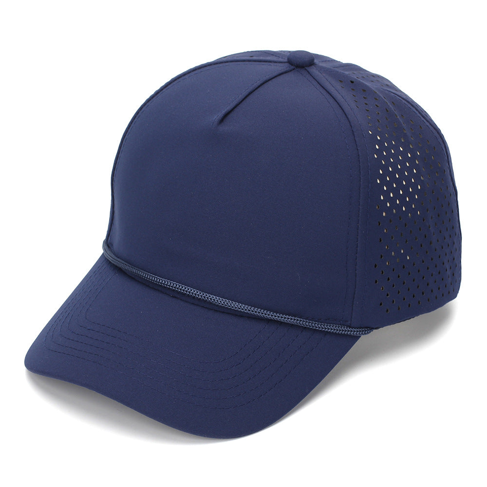 Navy Blue perforated quick-dry baseball cap for women