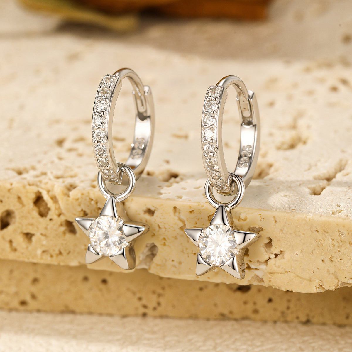 Silver Plated Star Earrings product image