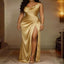 Elegant satin cowl-neck maxi dress — primary view