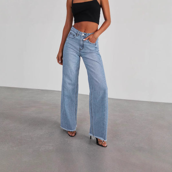 Straight-leg jeans full length