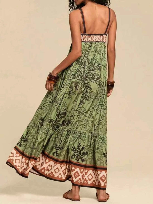 Printed square neck maxi dress — additional view 8