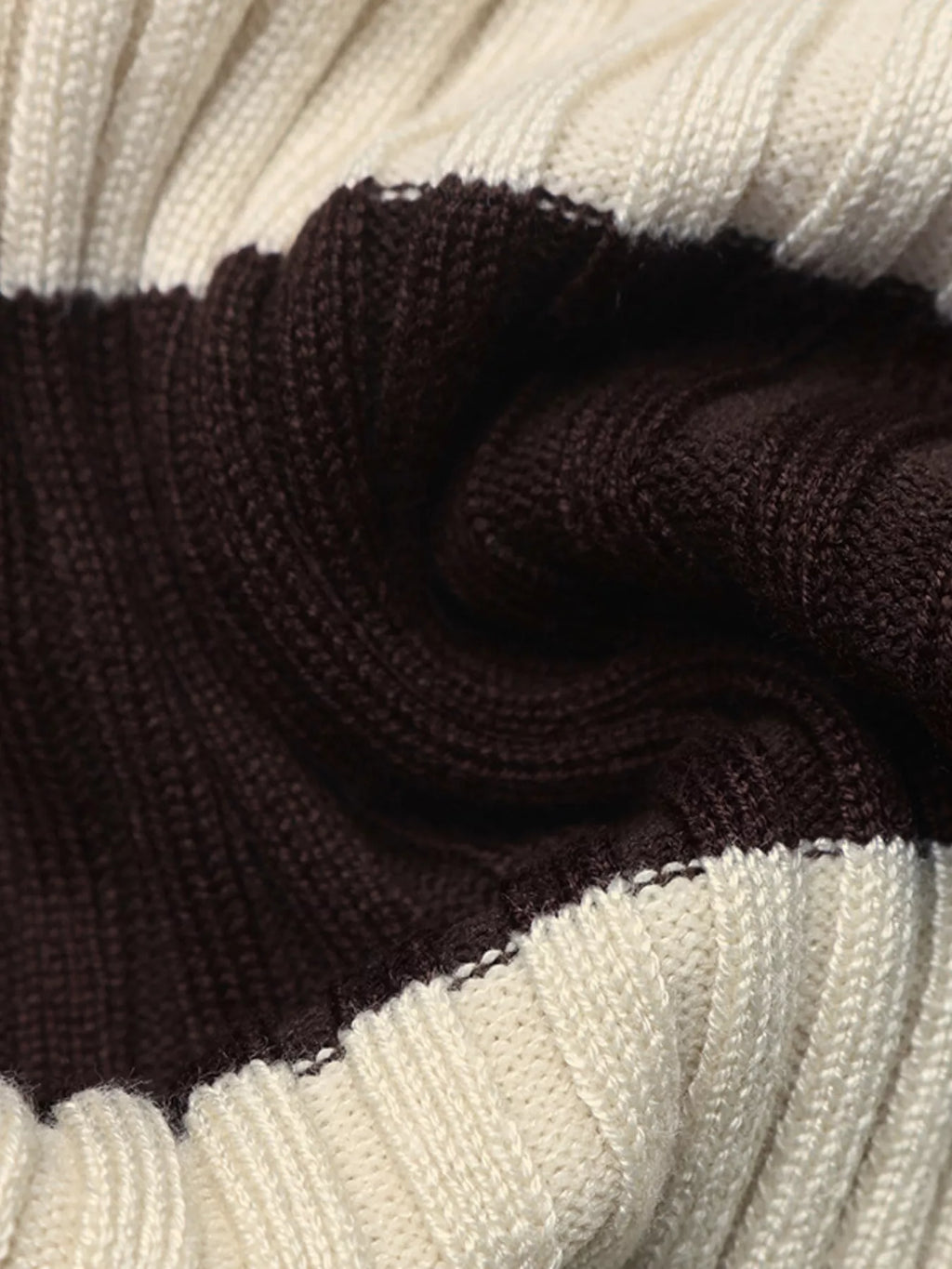 Striped Ribbed Knit Long Sleeve Sweater view 9