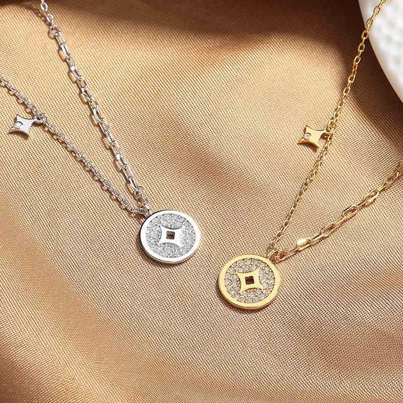 Coin pendant necklace — primary view