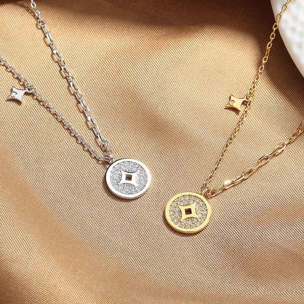 Coin pendant necklace — primary view