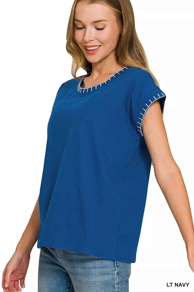 Effortless Oversized Cotton Tee 副图