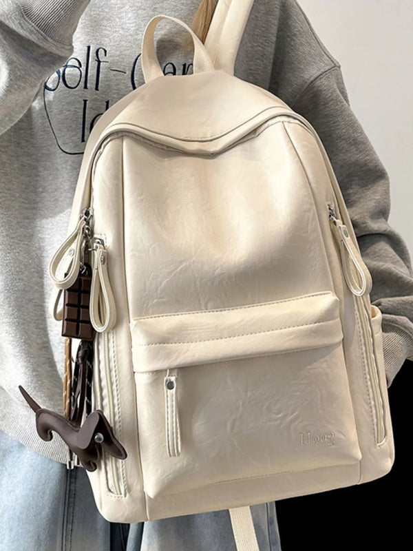 Medium PU Leather Texture Backpack — product image 6