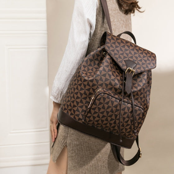 Main product photo of Drawstring Large Backpack, black, everyday style