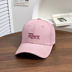 Blush Pink embroidered cotton cap