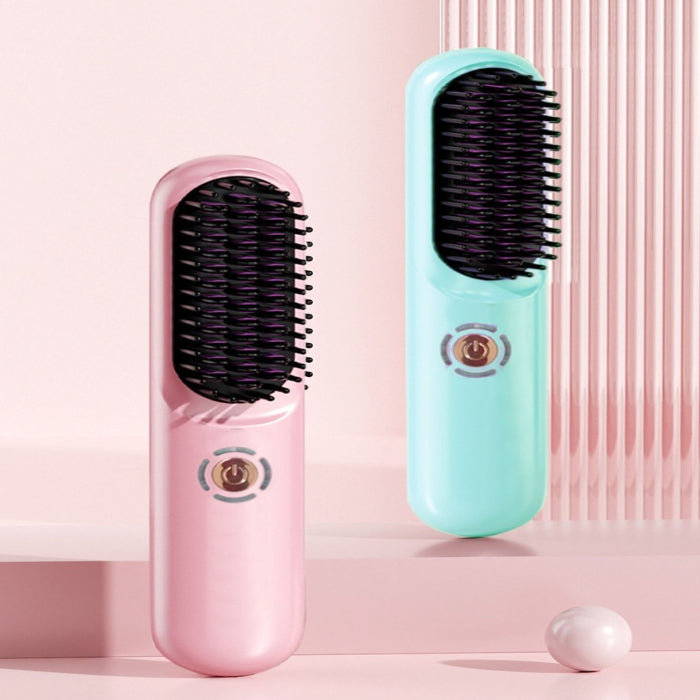 Portable heated straightening comb — primary view