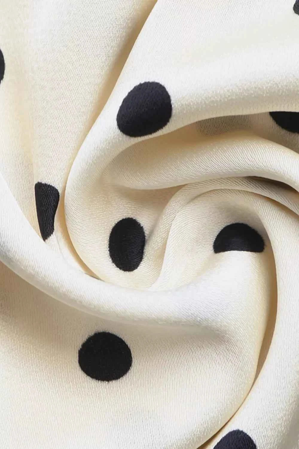 Polka dot tie-front cutout maxi dress — additional view 9