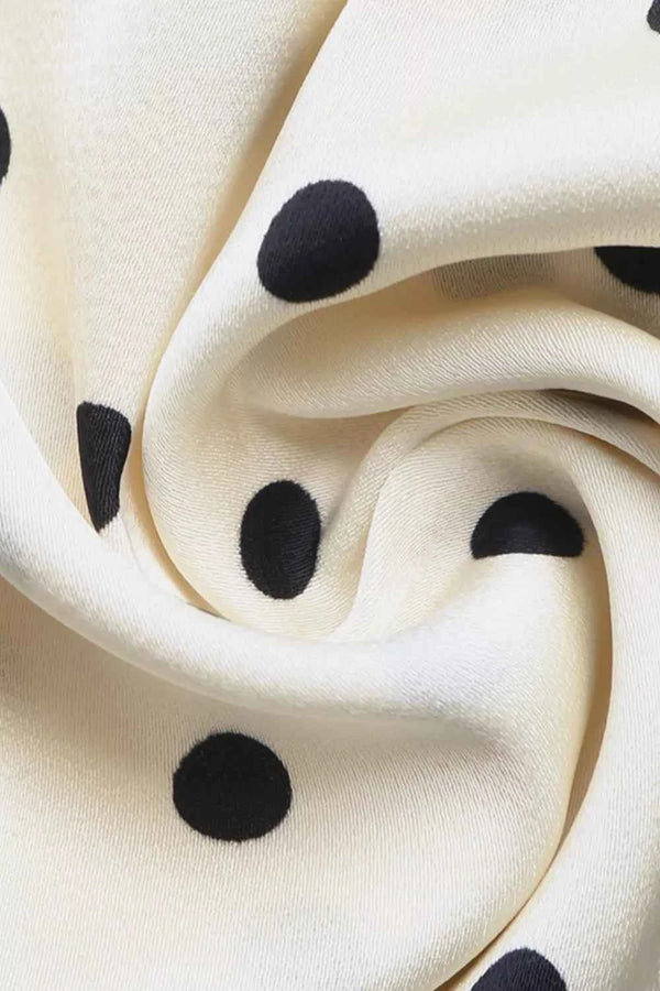 Polka dot tie-front cutout maxi dress — additional view 9