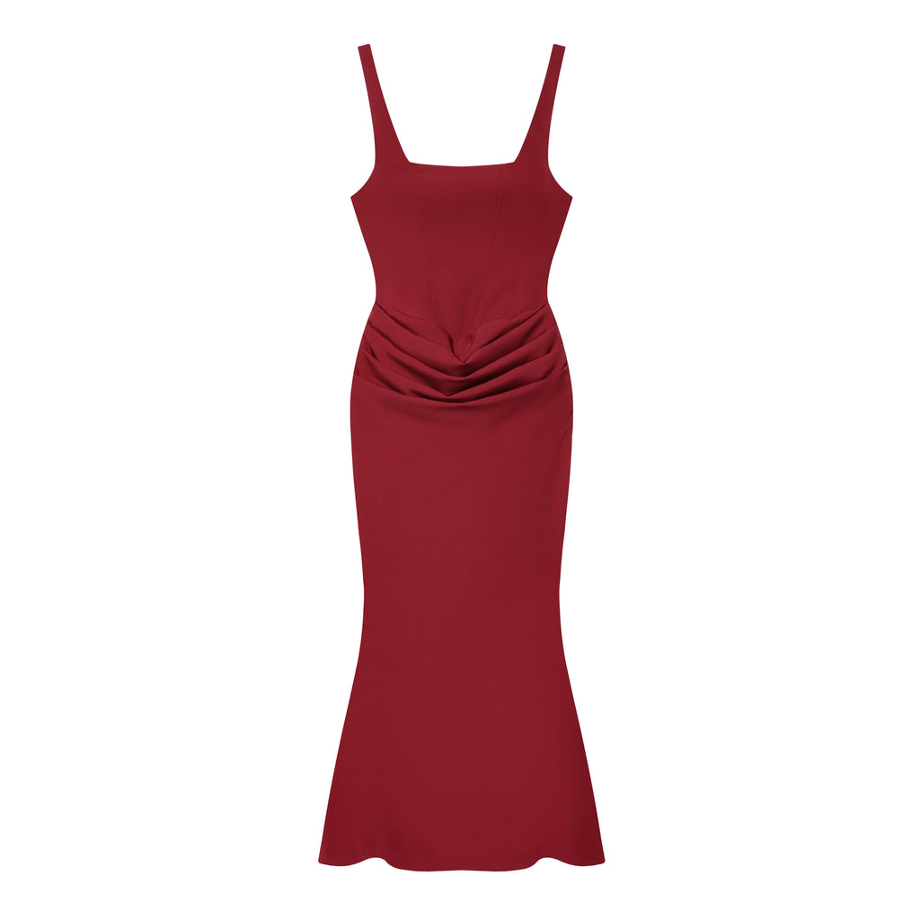 Wrap-style high-waist evening dress — additional view 6