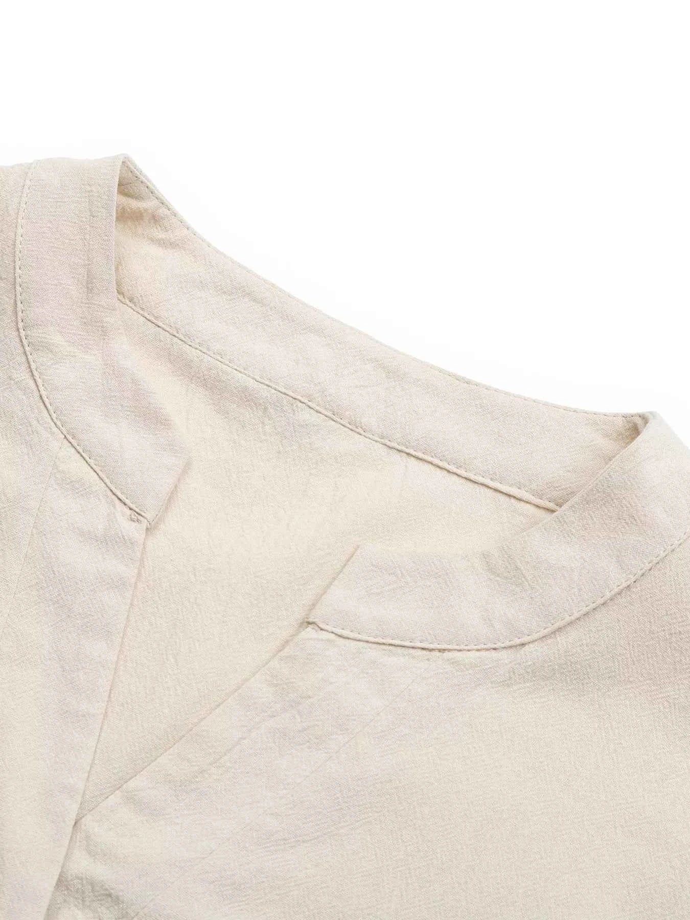 Button-front ruffle hem mini dress — additional view 8