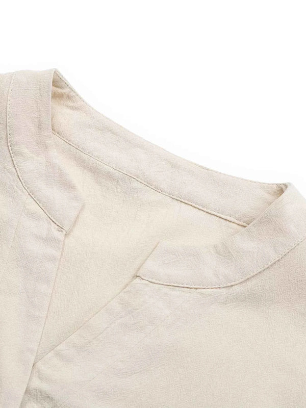 Button-front ruffle hem mini dress — additional view 8