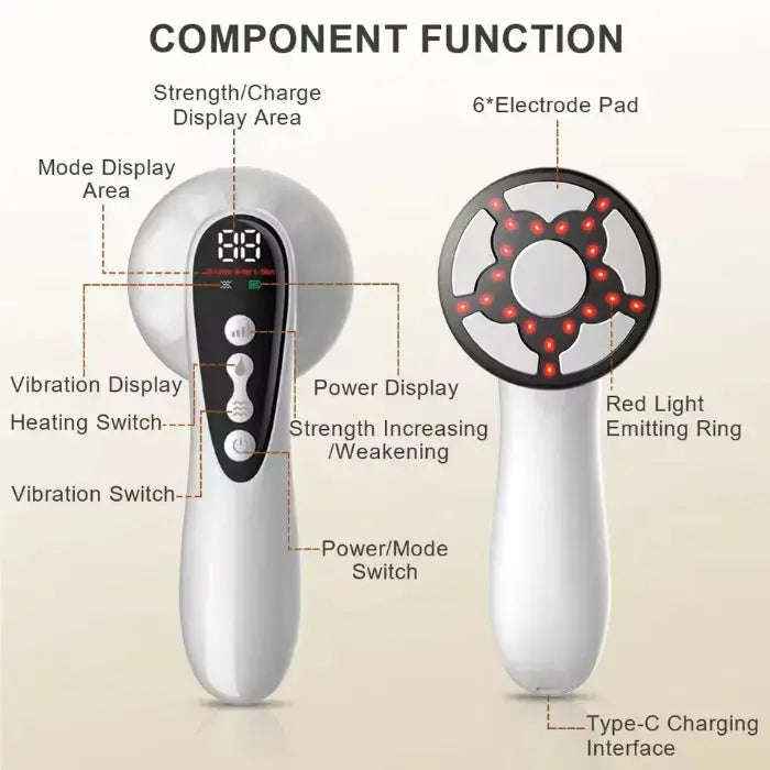 5-in-1 handheld body and facial massager — primary view