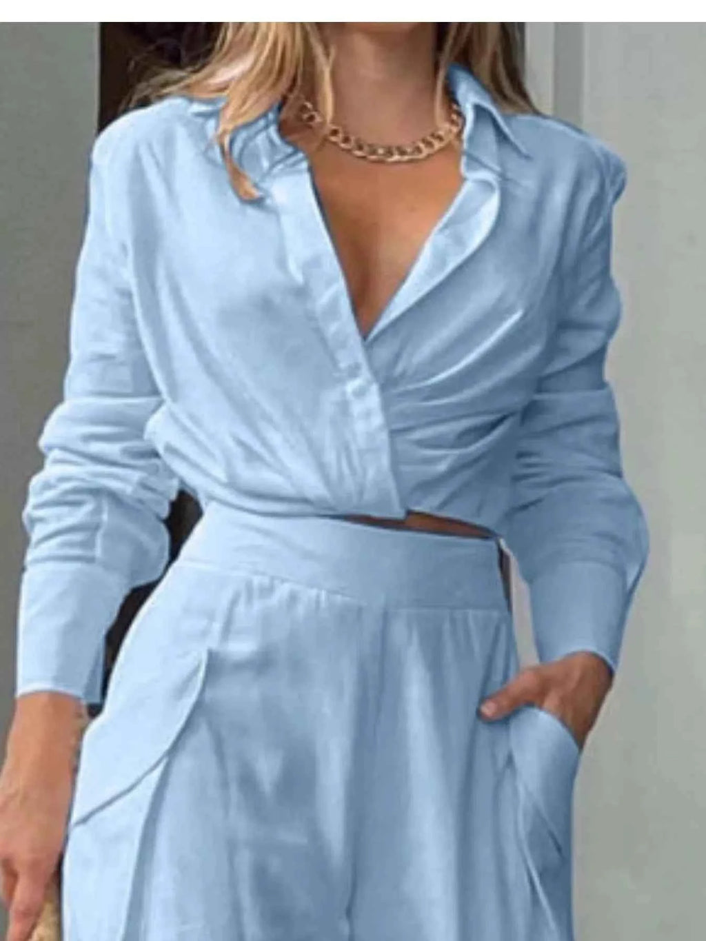 Two-piece pants and shirt set — additional view 2