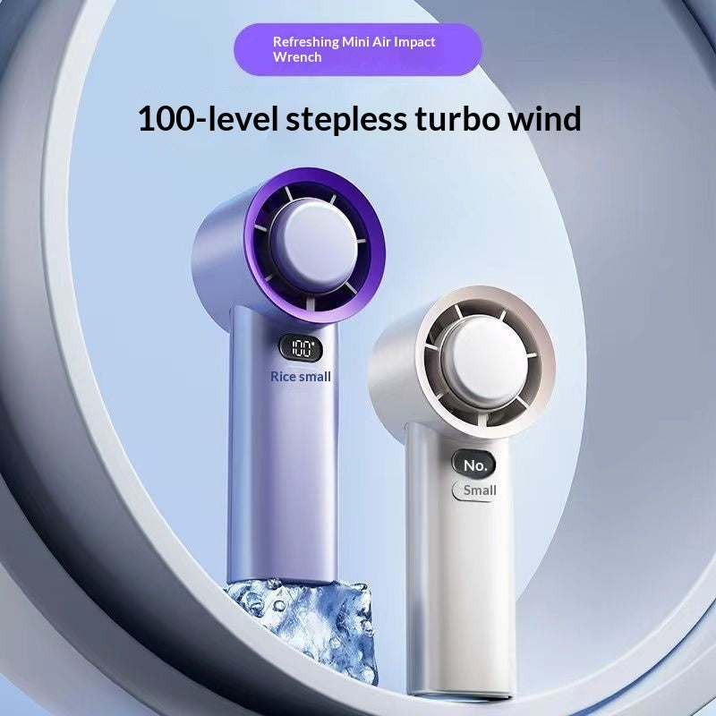 Portable Brushless Hand Fan, shown in a clear product image