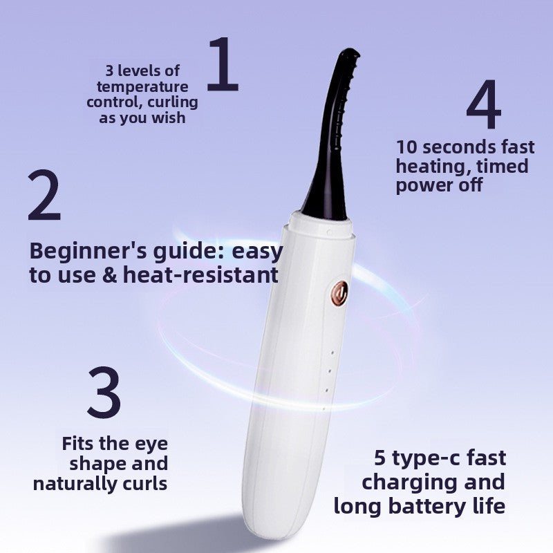 Electric eyelash curler makeup tool view 3