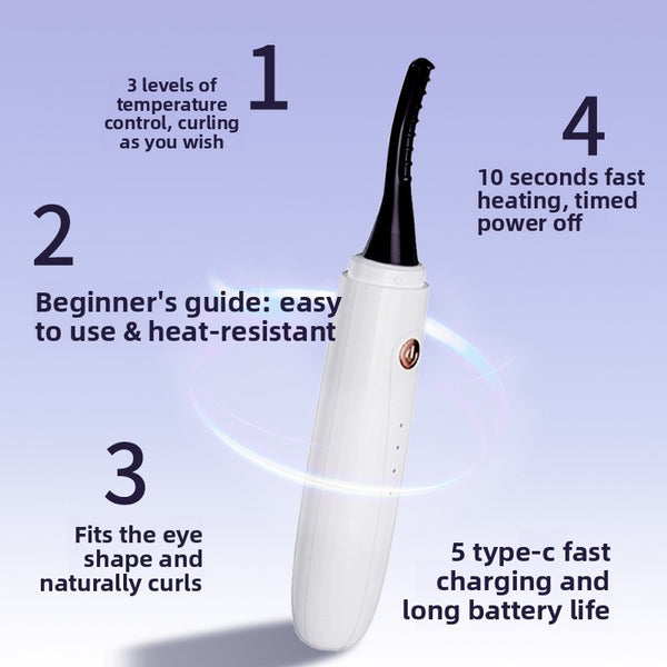 Electric eyelash curler makeup tool view 3