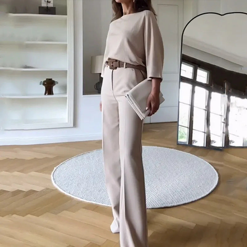Women’s Bat-Sleeve Top & Pants Set, alternate product view