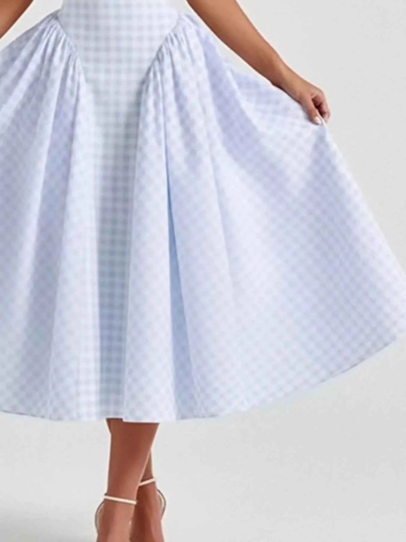 Plus size plaid midi dress — additional view 9