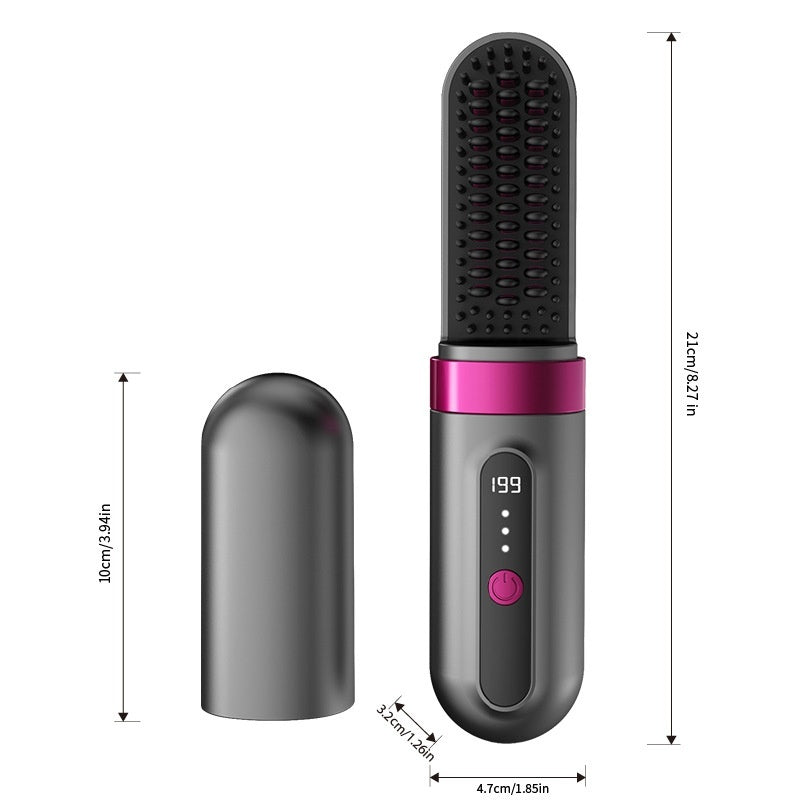 Cordless 2-in-1 Ionic Hair Straightener and Curler 副圖