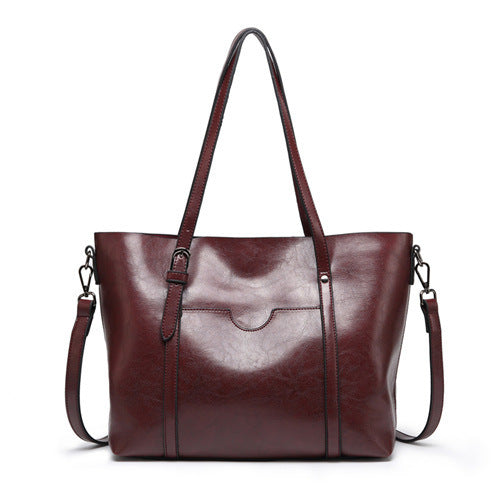 Retro tote bag shown from side angle