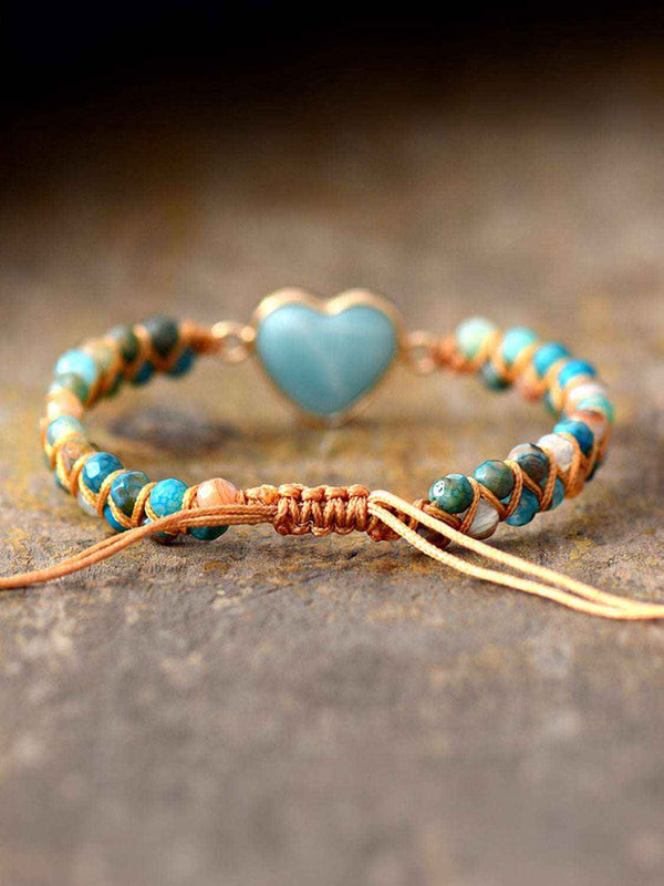 Heart shape beaded bracelet — additional view 2