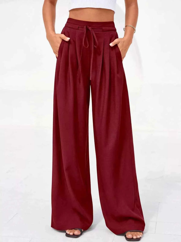 Plus size high-waisted wide-leg pants — additional view 11